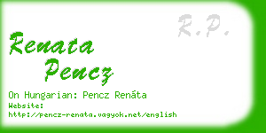 renata pencz business card